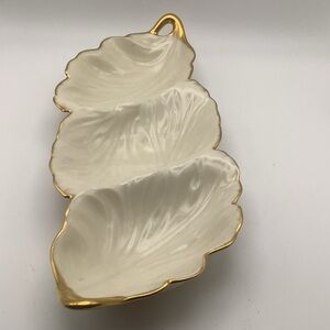 Lenox Tripoli Three Section Shell Shaped Serving Dish